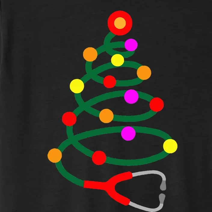 Nurse Christmas Tree Stethoscope Nurses Xmas ChromaSoft Performance T-Shirt