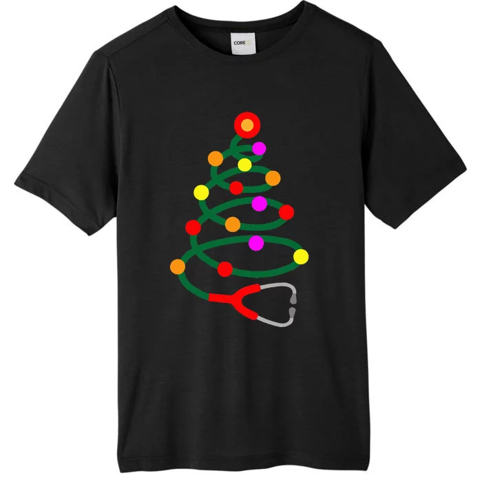 Nurse Christmas Tree Stethoscope Nurses Xmas ChromaSoft Performance T-Shirt