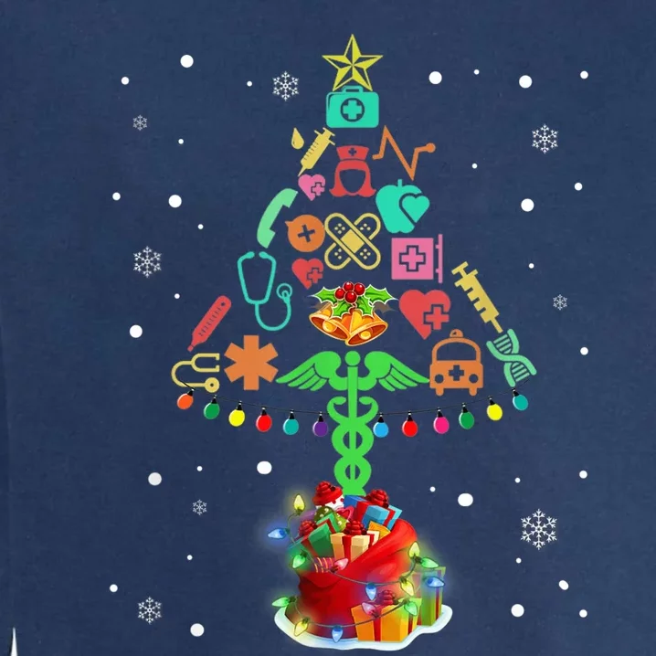 Nurse Christmas Tree Medical Lights Gifts For Woman Garment-Dyed Sweatshirt