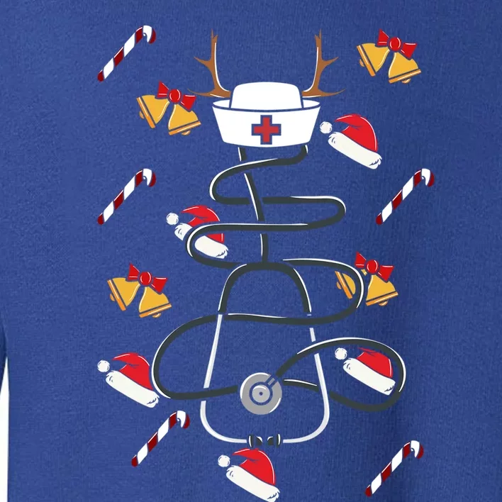 Nurse Christmas Tree Stethoscope Nursing XMas Gift Toddler Sweatshirt