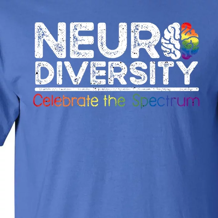 Neurodiversity Celebrate Tal Health Adhd Autism Awareness Gift Tall T-Shirt