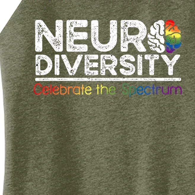 Neurodiversity Celebrate Tal Health Adhd Autism Awareness Gift Women’s Perfect Tri Rocker Tank