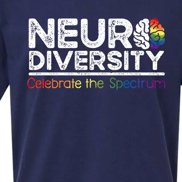 Neurodiversity Celebrate Tal Health Adhd Autism Awareness Gift Sueded Cloud Jersey T-Shirt