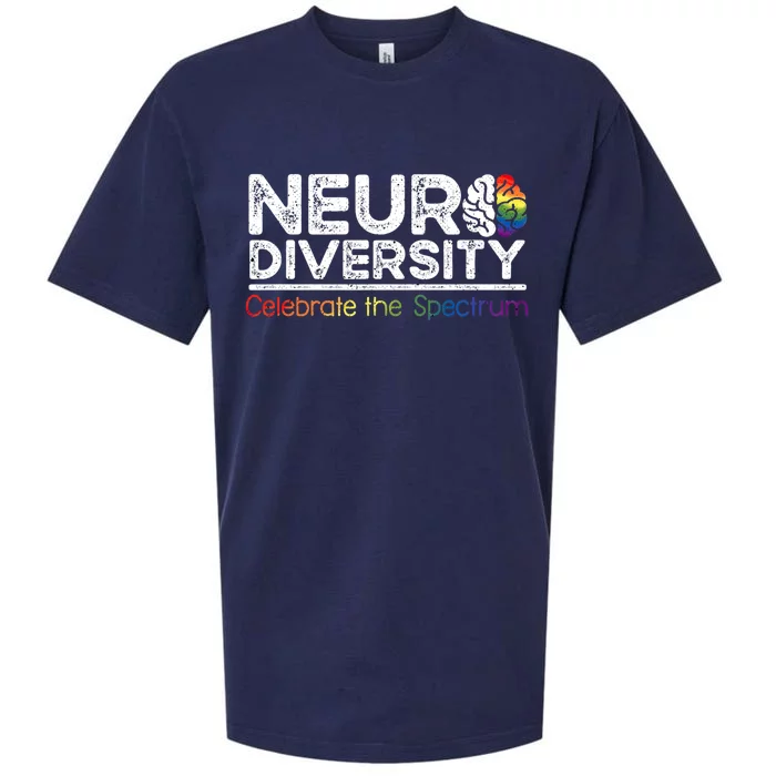 Neurodiversity Celebrate Tal Health Adhd Autism Awareness Gift Sueded Cloud Jersey T-Shirt