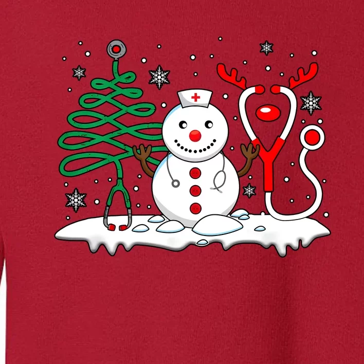 Nurse Christmas Tree Snowman Reindeer Toddler Sweatshirt