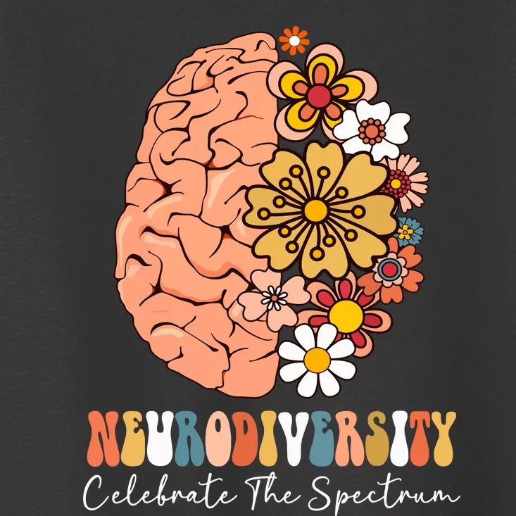 Neurodiversity Celebrate The Spectrum Brain Autism Awareness Toddler T-Shirt