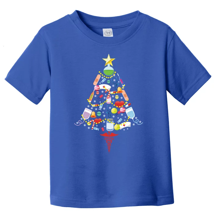 Nurse Christmas Tree Medical Tools Funny Xmas Holiday Decor Gift Toddler T-Shirt