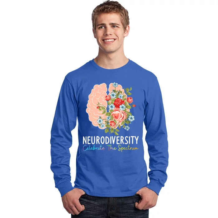 Neurodiversity Celebrate The Spectrum ADHD Brain Autism ASD Tall Long Sleeve T-Shirt