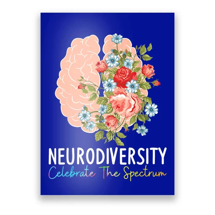 Neurodiversity Celebrate The Spectrum ADHD Brain Autism ASD Poster