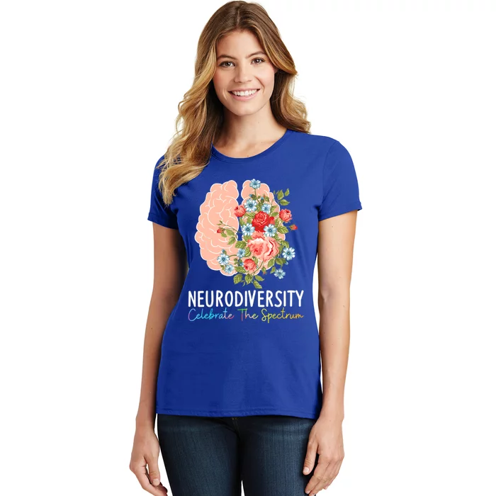 Neurodiversity Celebrate The Spectrum ADHD Brain Autism ASD Women's T-Shirt