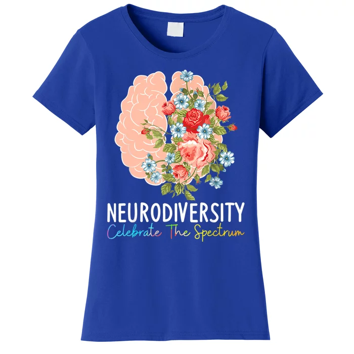 Neurodiversity Celebrate The Spectrum ADHD Brain Autism ASD Women's T-Shirt