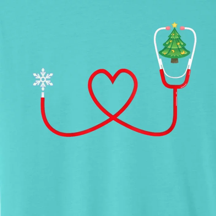 Nurse Christmas Tree Snow Flake Stethoscope X Mas Gifts ChromaSoft Performance T-Shirt