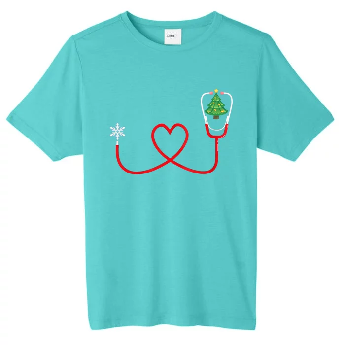 Nurse Christmas Tree Snow Flake Stethoscope X Mas Gifts ChromaSoft Performance T-Shirt