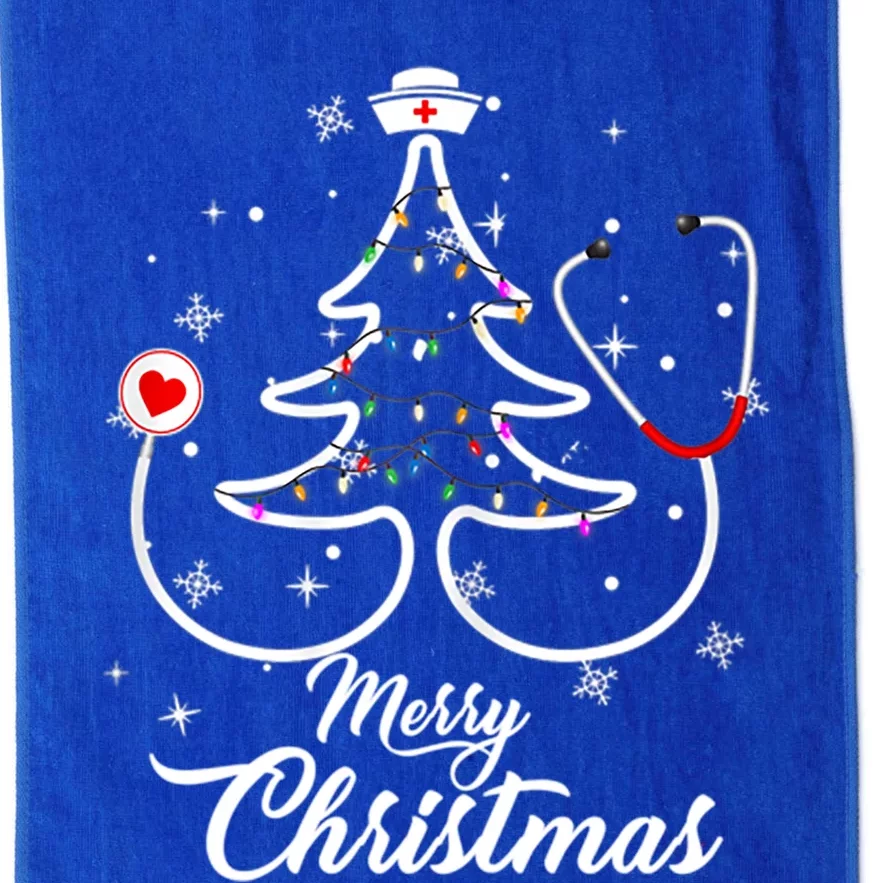 Nurse Christmas Tree Stethoscope Rn Lpn Scrub Nursing Xgiftmas Gift Platinum Collection Golf Towel