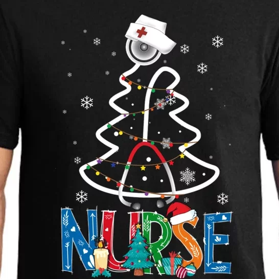 Nurse Christmas Tree Christmas Scrub Nursing Xmas Nurse Gift Pajama Set