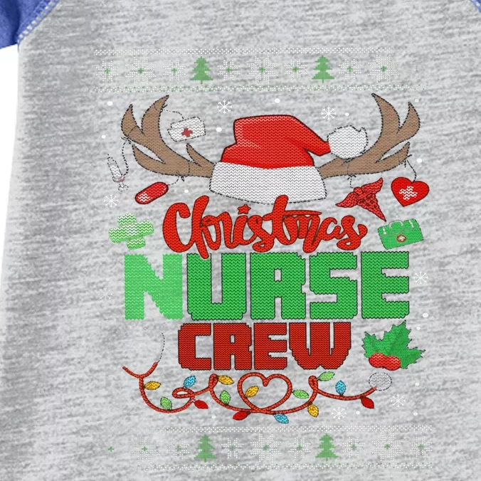 Nurse Crew Ugly Nurse Christmas Santa Hat Reindeer Great Gift Infant Baby Jersey Bodysuit