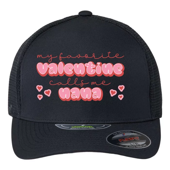 Nana Cute Valentines For Grandma Flexfit Unipanel Trucker Cap