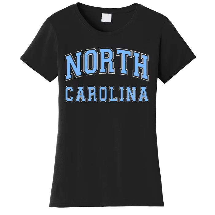 North Carolina Vintage State Nc Blue Text Women's T-Shirt