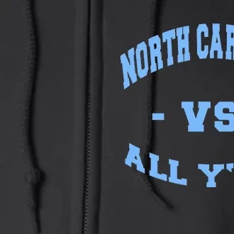 North Carolina Vs All Yall United States Full Zip Hoodie