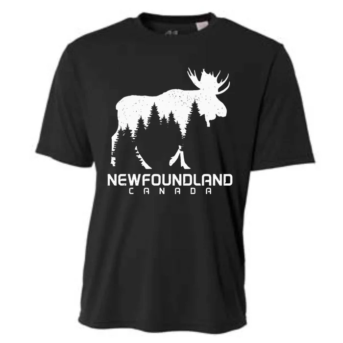 Newfoundland Canada Vintage Pride Souvenir Moose Nature Cooling Performance Crew T-Shirt