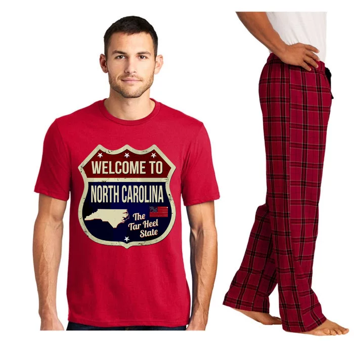 North Carolina Vintage Metal Road Sign Logo Pajama Set