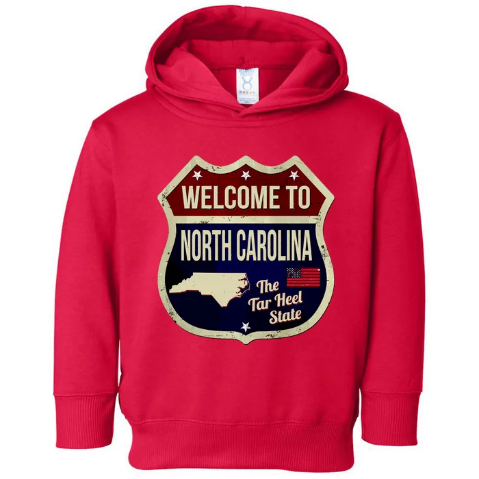 North Carolina Vintage Metal Road Sign Logo Toddler Hoodie