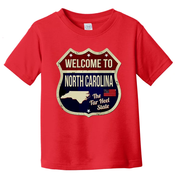 North Carolina Vintage Metal Road Sign Logo Toddler T-Shirt