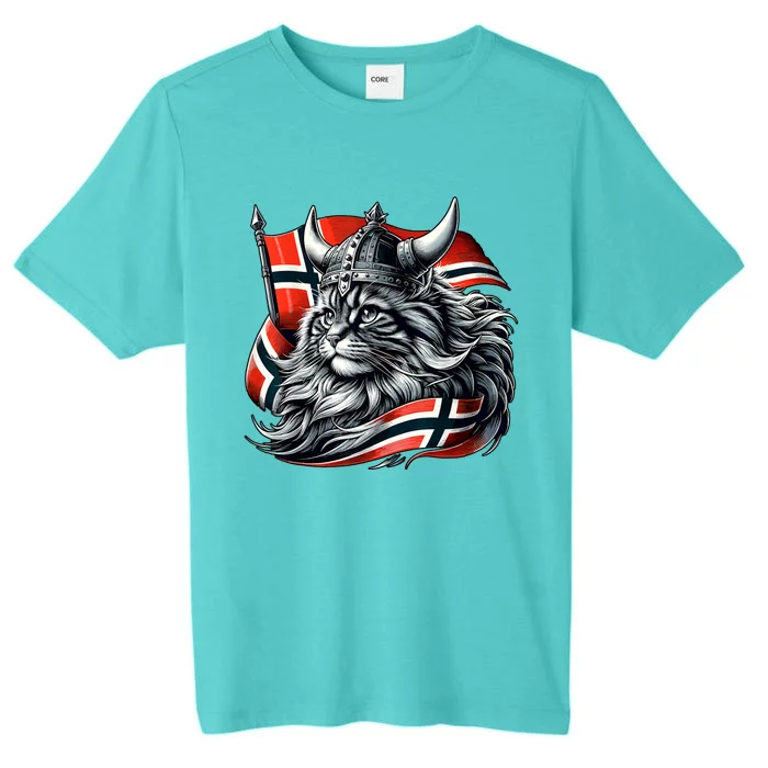 Norwegian Cat Viking Norway Flag ChromaSoft Performance T-Shirt