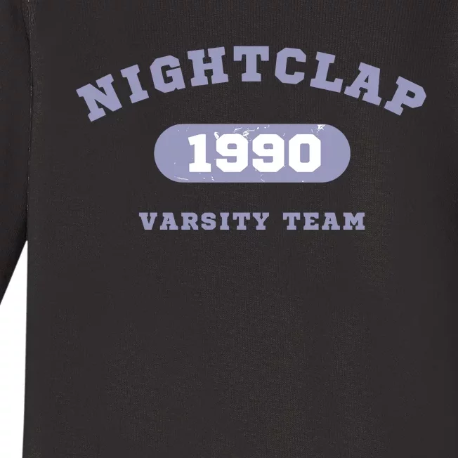 Night Clap Varsity Team Baby Long Sleeve Bodysuit