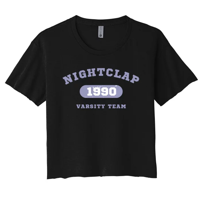 Night Clap Varsity Team Women's Crop Top Tee