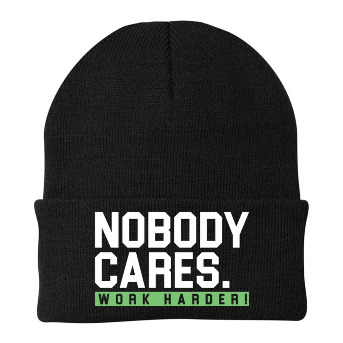 Nobody Cares Work Harder Knit Cap Winter Beanie