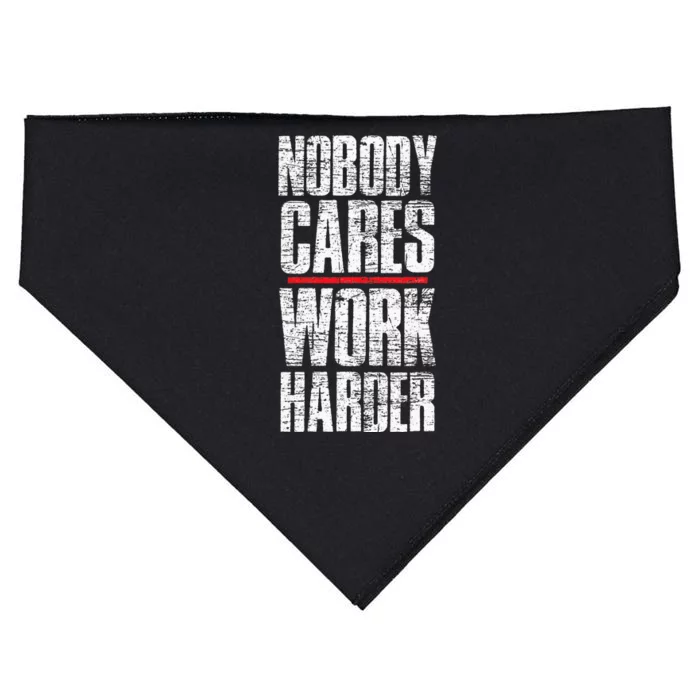 Nobody Cares Work Harder Personal Trainer USA-Made Doggie Bandana