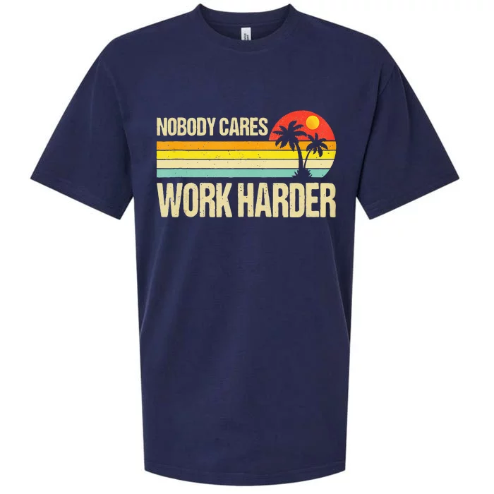 Nobody Cares Work Harder Motivational Fitness Workout Gym Sueded Cloud Jersey T-Shirt