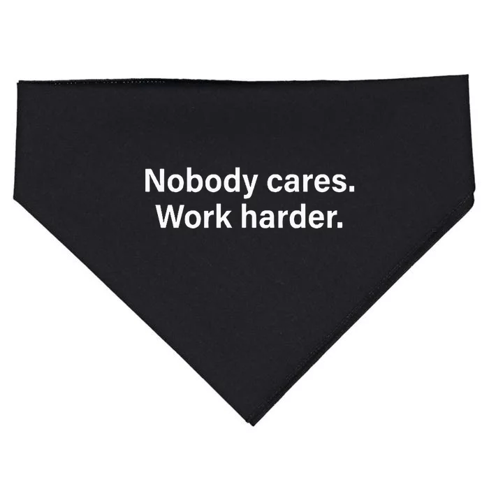 Nobody Cares Work Harder Fitness Workout Motivational Hustle USA-Made Doggie Bandana