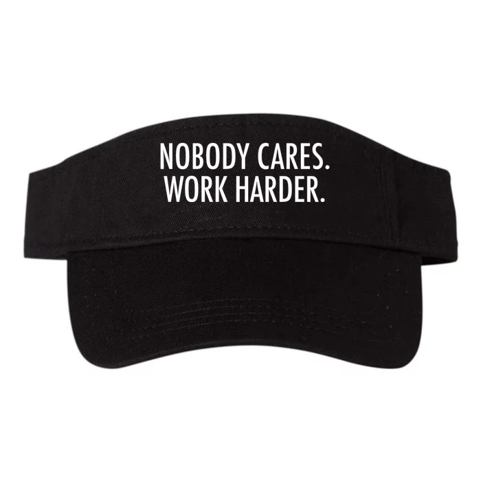 Nobody Cares Work Harder Valucap Bio-Washed Visor