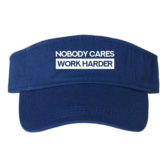 Nobody Cares Work Harder Fitness Workout Gym Valucap Bio-Washed Visor