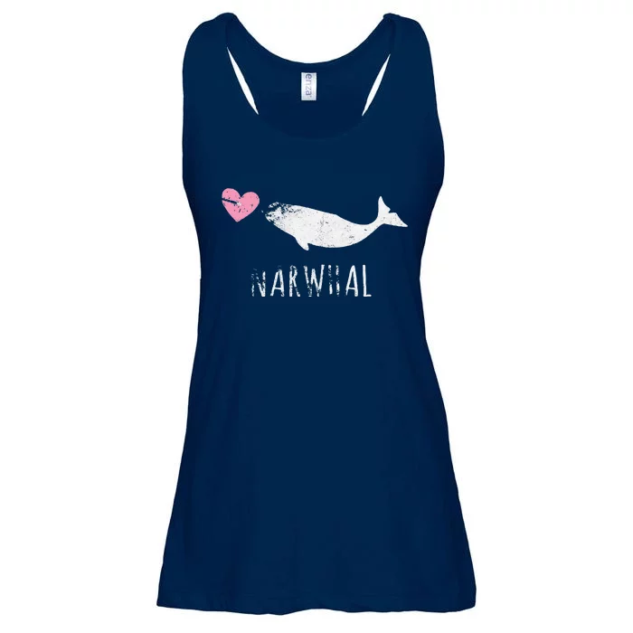 Narwhal Cute Whale Sea Ocean Love Ladies Essential Flowy Tank