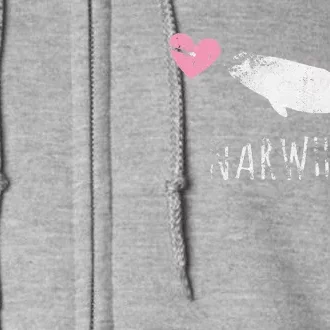 Narwhal Cute Whale Sea Ocean Love Full Zip Hoodie