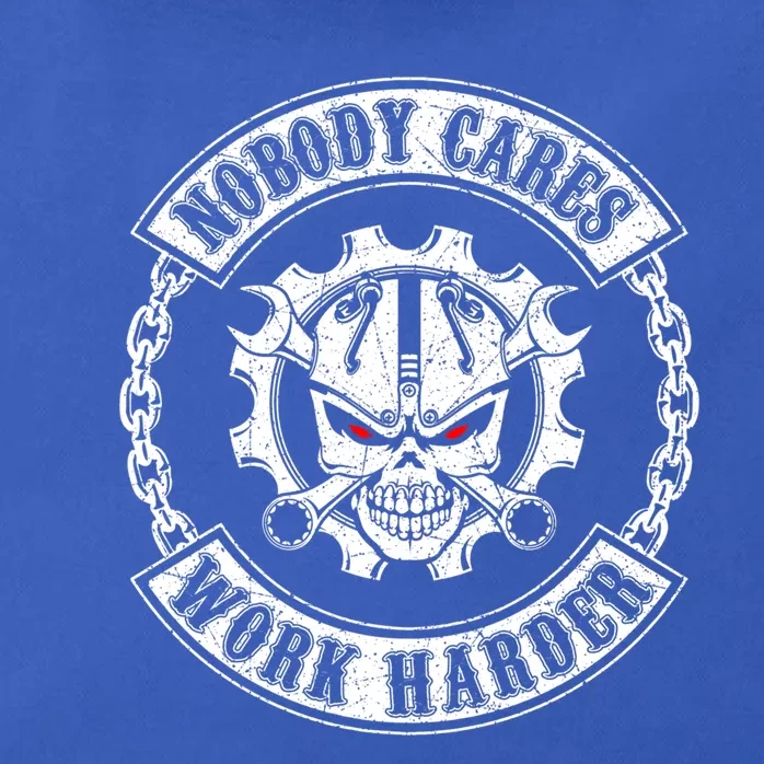 Nobody Cares Work Harder Skull Mechanic Engineer( In Back) Gift Zip Tote Bag