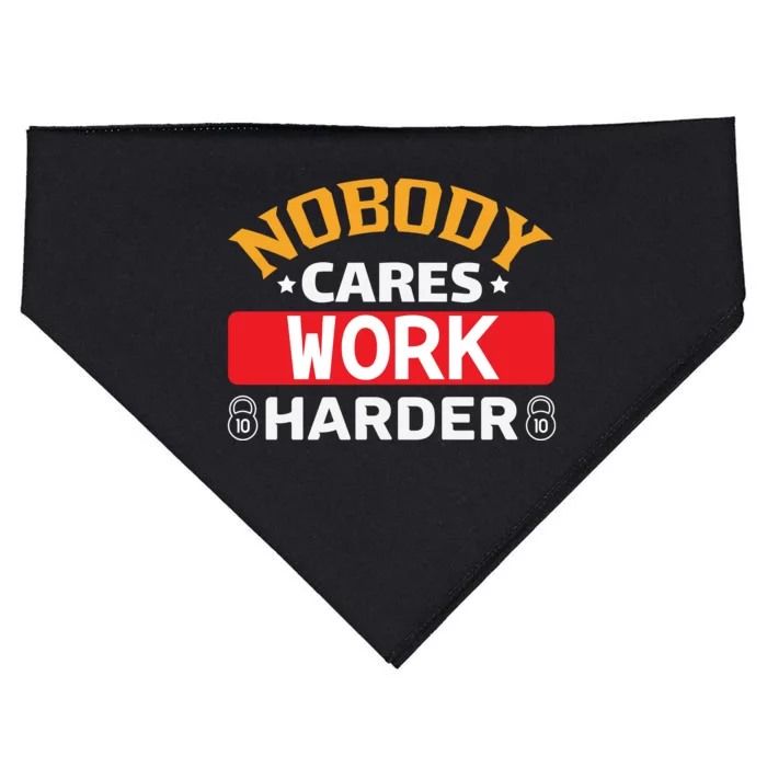 Nobody Cares Work Harder USA-Made Doggie Bandana