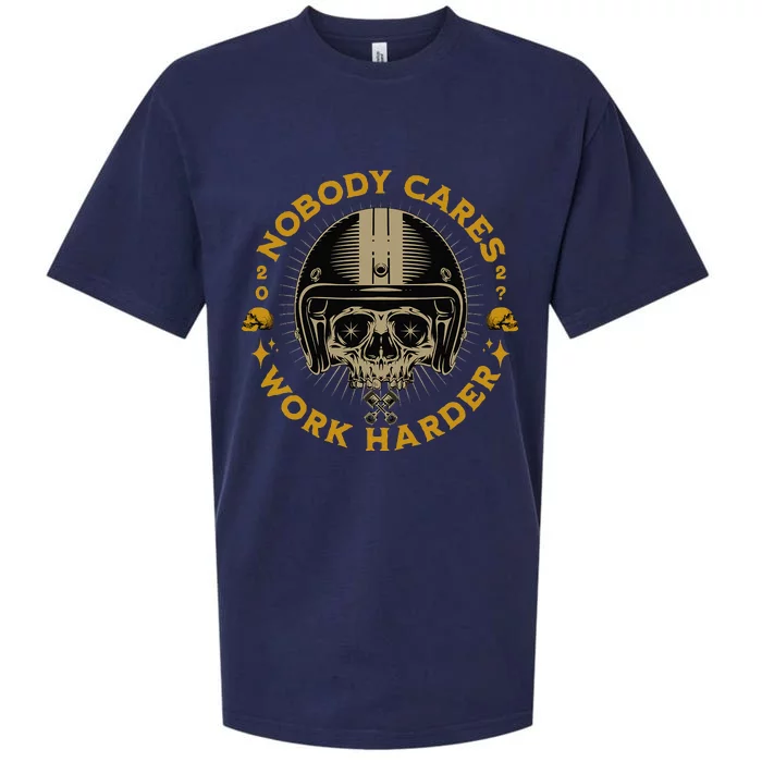 Nobody Cares Work Harder Motivational Sueded Cloud Jersey T-Shirt