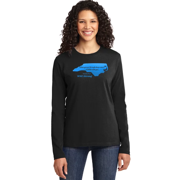 North Carolina Wnc Strong Appalachian Strong Ladies Long Sleeve Shirt