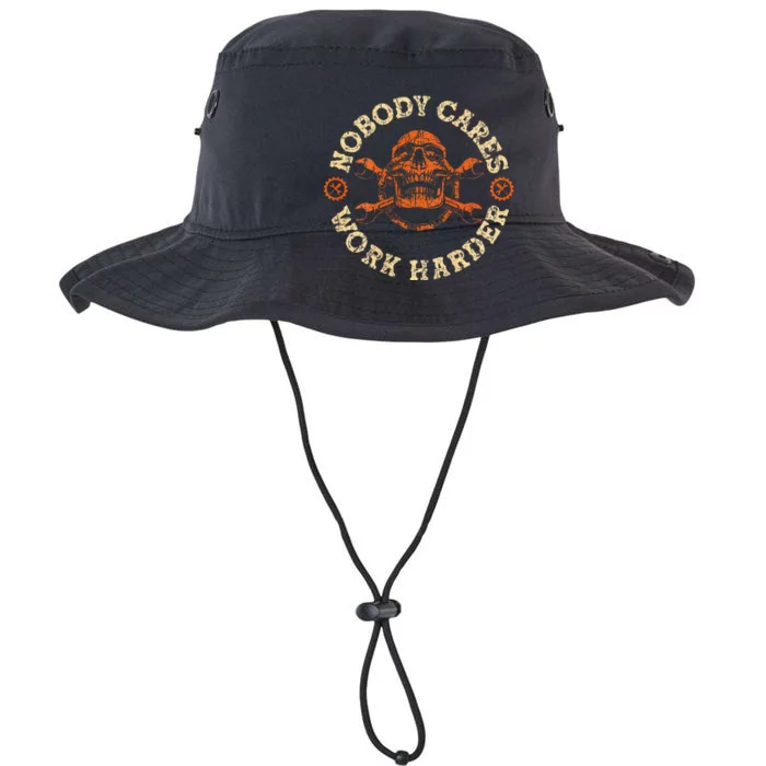 Nobody Cares Work Harder Skull Mechanic Engineer Legacy Cool Fit Booney Bucket Hat