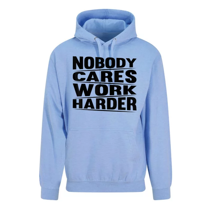 Nobody Cares Work Harder Gym Fitness Workout Motivation Unisex Surf Hoodie