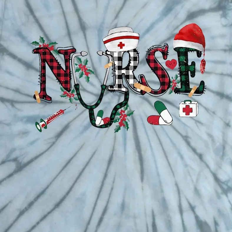 Nurse Christmas Wo Nurse Life Cute Xmas Nursing Gifts Tie-Dye T-Shirt