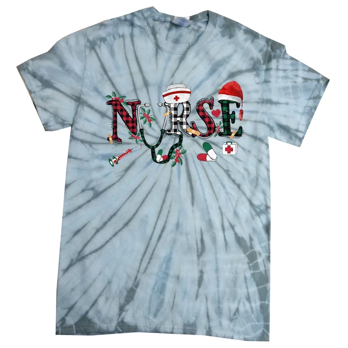 Nurse Christmas Wo Nurse Life Cute Xmas Nursing Gifts Tie-Dye T-Shirt