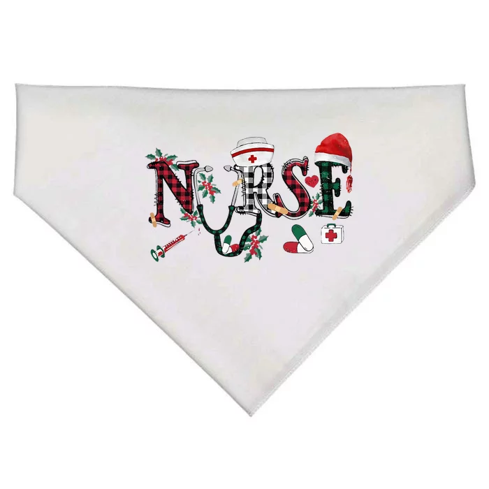 Nurse Christmas Wo Nurse Life Cute Xmas Nursing Gifts USA-Made Doggie Bandana