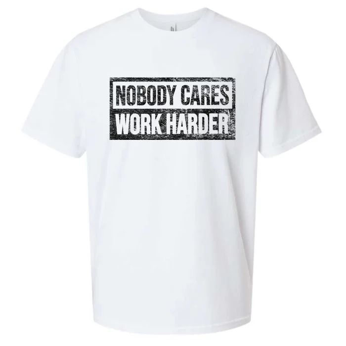 NOBODY CARES WORK HARDER Sueded Cloud Jersey T-Shirt