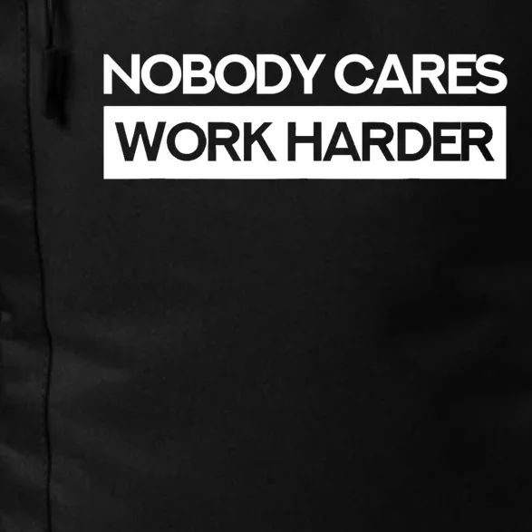 Nobody Cares Work Harder Fitness Workout Gym TShirt Daily Commute Backpack