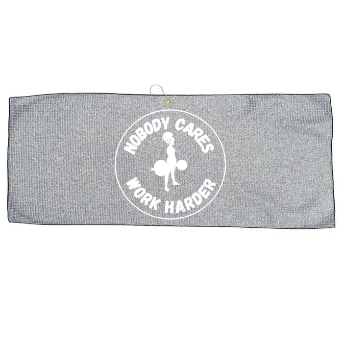 Nobody Cares, Work Harder Large Microfiber Waffle Golf Towel